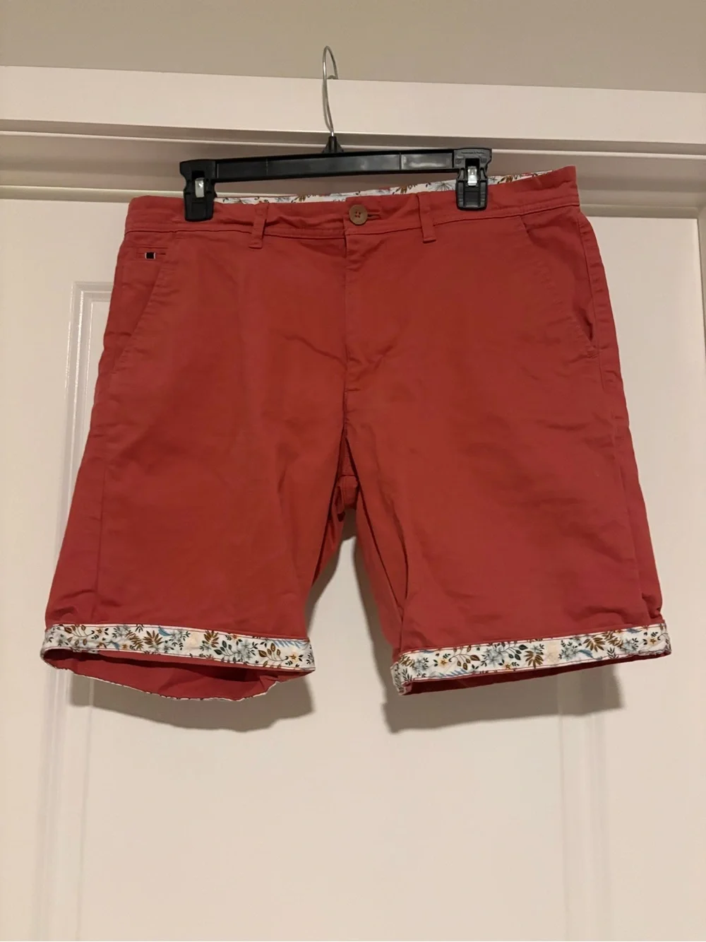 Cactus Man Ricky Singh Flat Front Coral Red Shorts